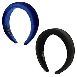 Folora 2 stks Gewatteerde Fluwelen Hoofdbanden Mode Dik Fluwelen Jaren 90 Haaraccessoires Brede Hoofdband voor Dames en…