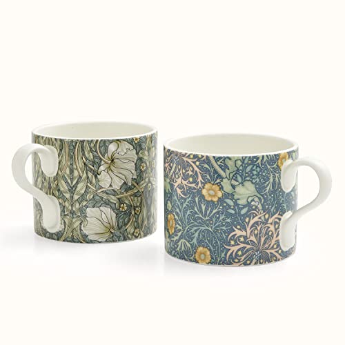 Spode x Morris & Co Set of 2 Coffee Mugs, Stylish and Durable, Perfect for Tea or Coffee Seaweed Design - Image 3