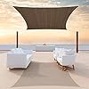 ColourTree TAPR1013 Custom Size 9 x 13 Brown Sun Shade Sails Canopy UV Block UPF50 Rectangle Commercial Standard Heavy Duty 190 GSM 3 Years Warranty