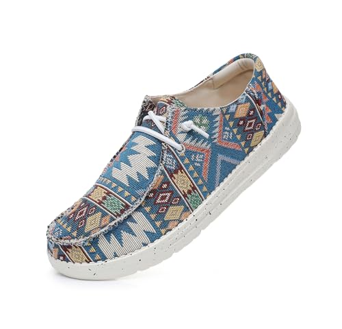 Men’s Casual Canvas Loafers Slip-On Driving Shoes,Lightweight Breathable Couple Moccasins, Comfort Walking Boat Shoes