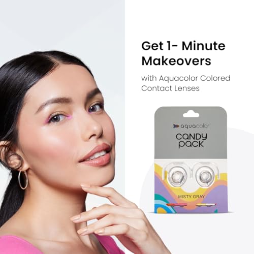 Image of Aquacolor Misty Gray Candy Pack Zero Power Colored Lenses (2 Lens /Box)