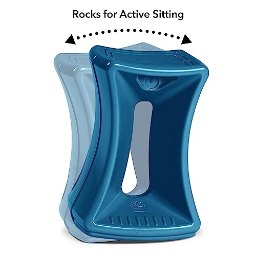 Image of Simplay3 American Home Live Fit Active Balance Chair, 20 inch Stool for Adults and Teens- Ergonomic Office Desk Chair with Rock, Wobble, Tilt Motion for Learning, Work and Study Union Blue, 2-Pack
