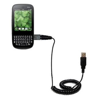 Gomadic Special Spiral USB Cable for Data Sync and Charge Compatible with Palm Pixi Plus Made with TipExchange