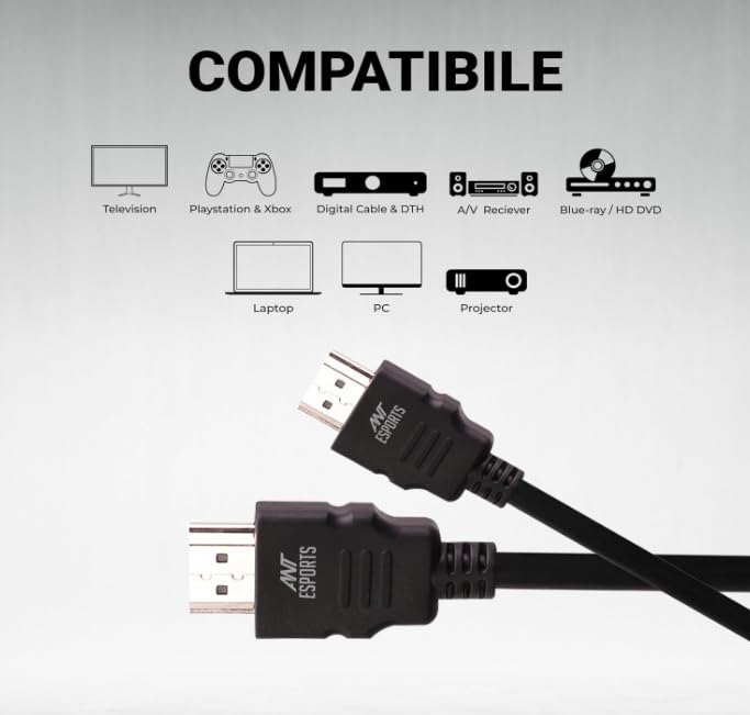 Image of HDMI Cable | 3 Meter | 64 Gbps | 4K 120Hz | 1080P 240Hz | Strong & Durable | Supports Up To 32 Audio Channels | Gold Plated | Black
