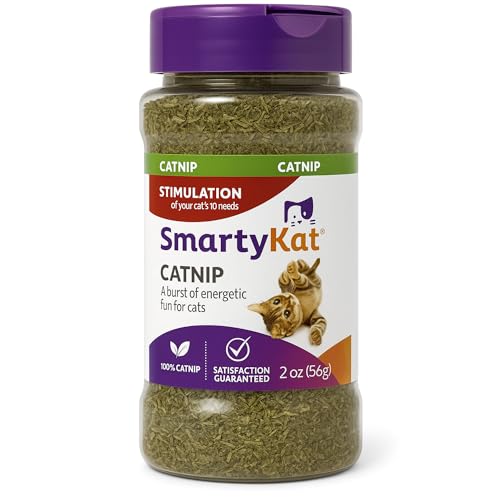 SmartyKat Natural Catnip Canister, 100% Natural Cat nip for Cats,