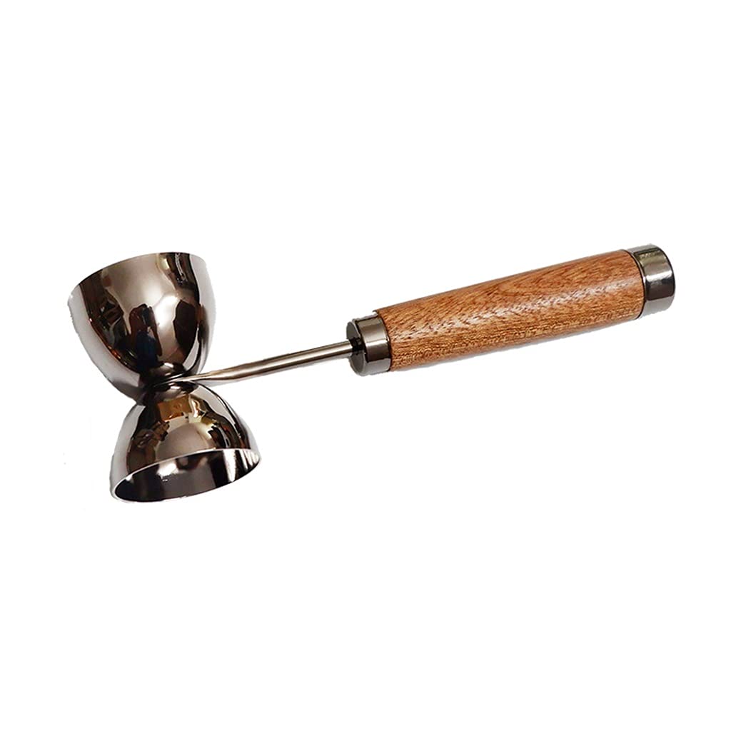 Jigger de cocktail 30 60ml poignée noire pour éviter les dosages ratés en bar