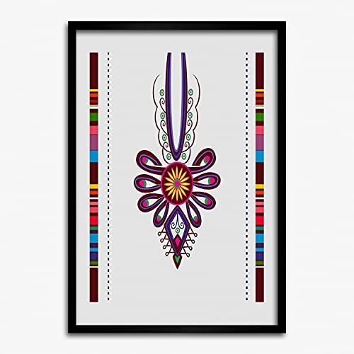 Cadre en bois 50x70 cm Tulup avec motif folklorique polonais pour affiche et photo