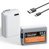 K&F CONCEPT 2 Pack NP-FW50 Battery Type-C Fast Charging A6400 Battery Compatible with Sony A6000 A6300 A6400 A5100 ZV-E10 Alpha 7 A7 A7II A7RII A7S A7R A7R2 NEX-3 NEX-5