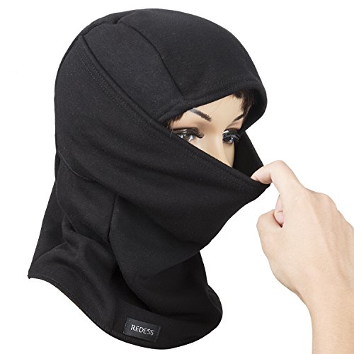 Warm Fleece Balaclava Windproof Ski Mask Cold Weather Face Mask Motorcycle Balaclava Hood Warmer Winter Sports Cap Black #TOP5