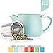 Tealyra - Pluto Porcelain Small Teapot Turquoise - 18.2-ounce (1-2 cups) - Matte Finish - Stainless Steel Lid and Extra-Fine Infuser To Brew Loose Leaf Tea - 540ml