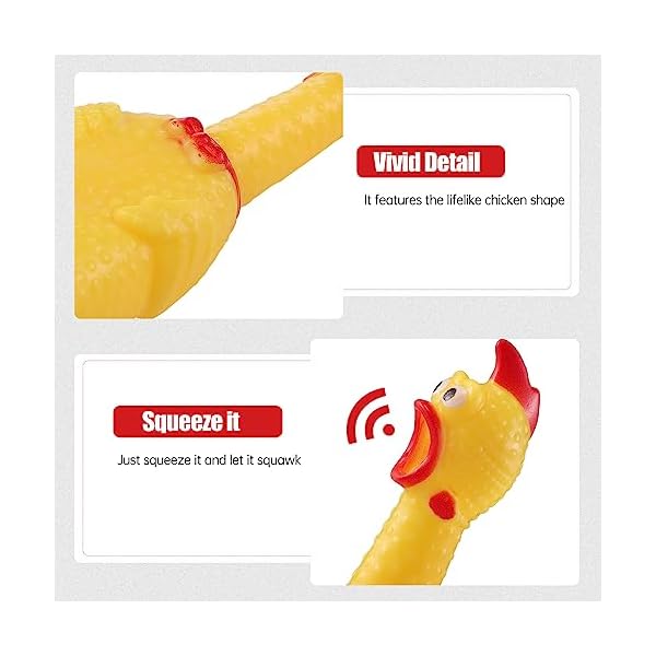 STOBOK Squawking Chicken Rubber Squeeze Toy | Fun Stress Relief Toy