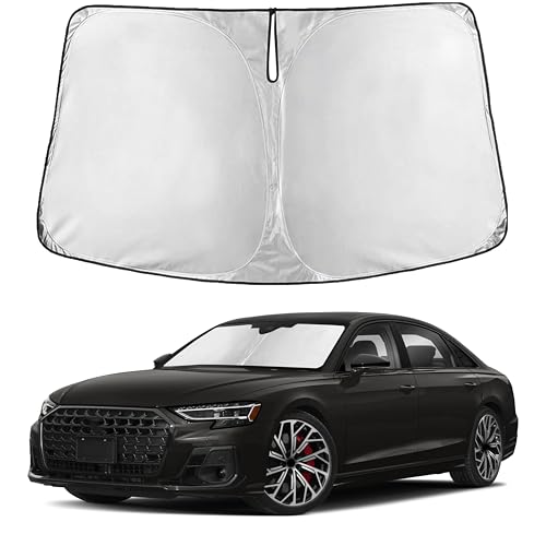 Image of EcoNour Windshield Sunshade Compatible for Audi S8 2001-2024 2025 2026, Sun Visor for Front Windshield & Window Sun Shade Cover, UV Heat Blocker & Protector, Car Accessories