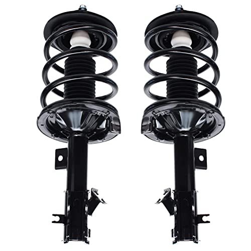 Image of Detroit Axle - 12pc Front Suspension Kit for 04-08 Nissan Maxima, Struts and Coil Spring Tie Rods Boots Front and Rear Sway Bars 2004 2005 2006 2007 2008 Replacement Ready Struts Shocks Assembly