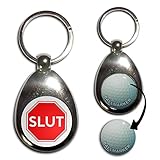 Slut Stop Sign - Golf Ball Marker Key Ring