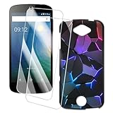 OAGELIM 2er Pack Bildschirm Schutzfolie + Hülle Kompatibel mit Acer Liquid Z530 (5 Zoll) Künstlerisch Bedruckte Hülle & Gehärtetes Glas Kratzfest (Spalte)