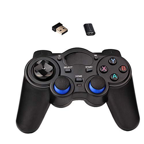 🎮Connessione wireless: il joystick Android adotta la connessione wireless 2.4G, nessun problema, la distanza di controllo wireless può raggiungere i 6-10 m, permettendoti di sbarazzarti dei cavi e goderti il ​​divertimento di giocare in qualsiasi posizione, basta collegare il controller al tuo il dispositivo può iniziare a giocare.
