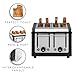 Dualit Design Series 4 Slice Toaster | Polished Stainless Steel with Black Trim | Extra-Wide Slots – Peek and Pop Function – Patented Perfect Toast Technology – Matching Kettle Available