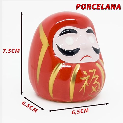 Enfeite Mesa Daruma Amuleto Da Sorte Buda Monge Zen Oriental Presentes Criativos Porcelana Elegante