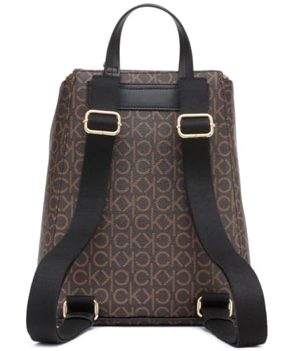 Calvin Klein Zulle Organizational Backpack, Brown/Khaki/Black, One Size4