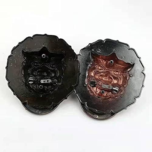 170mm Large Antique Retro Door Wooden Door Handle Zinc Alloy Fittings Lion Head Red Bronze Color Pull Ring Door Knocker - (Color: green bronze)