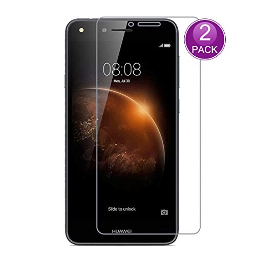 E-Hamii [2-Pack] Protector de Pantalla para Huawei Y6 Pro 2017, 9H Vidrio Templado Protectora, HD Proteger Película Anti-Scratch y Anti-Huella Digital (Nota: no Cobertura Completa)