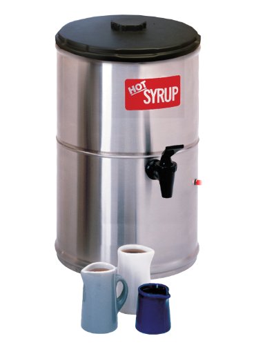 Wilbur Curtis Syrup Warmer 2.0 Gallon Syrup Container - Stainless Steel and Temperature Controls - SW-2 (Each)