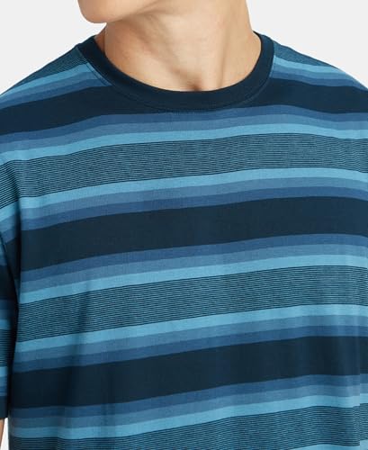 Image of Jockey 2715 Men Super Combed Cotton Rich Striped Round Neck Half Sleeve T-Shirt