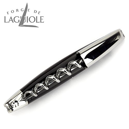 Foto von Forge de Laguiole Kellnermesser Sommelierbesteck - Griff Büffelhorn - Edelstahl glänzend