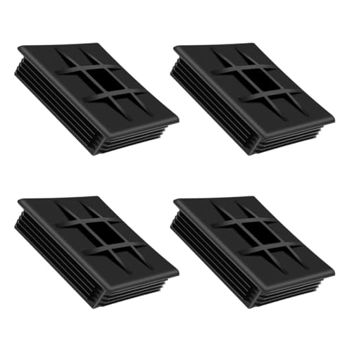 4" RV Bumper Plug End Caps Rubber Replacement for RV Bumper Cap, Sewer Hose Caps for RV Camper Travel Trailer Bumper with Vent Holes, Fits Standard 4 inch Square RV Bumpers, 4pcs