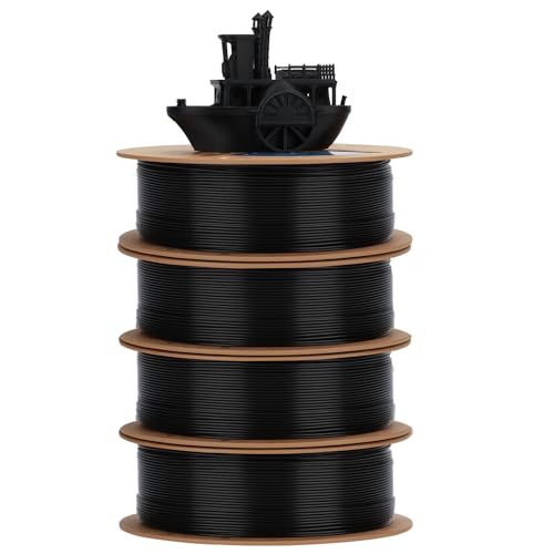 Image of 3DHoJor PLA Pro (PLA+) Filament 1.75mm 3D Printing Filament 1kg*4 Bundle Cardboard Spool Dimensional Accuracy + /- 0.03 mm-4 Pack Black
