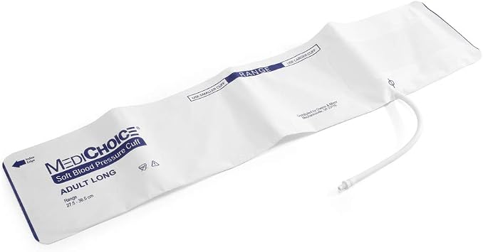 MediChoice Disposable Blood Pressure Cuffs, 1-Tube w/Bayonet-Rectus-HP Connector, Soft Fabric, Adult, 1314M39019 (Case 20)