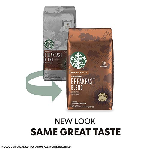 Image of Starbucks Medium Roast Ground Coffee - Breakfast Blend - 100% Arabica - 1 bag (20 oz.) Great Holiday Gift