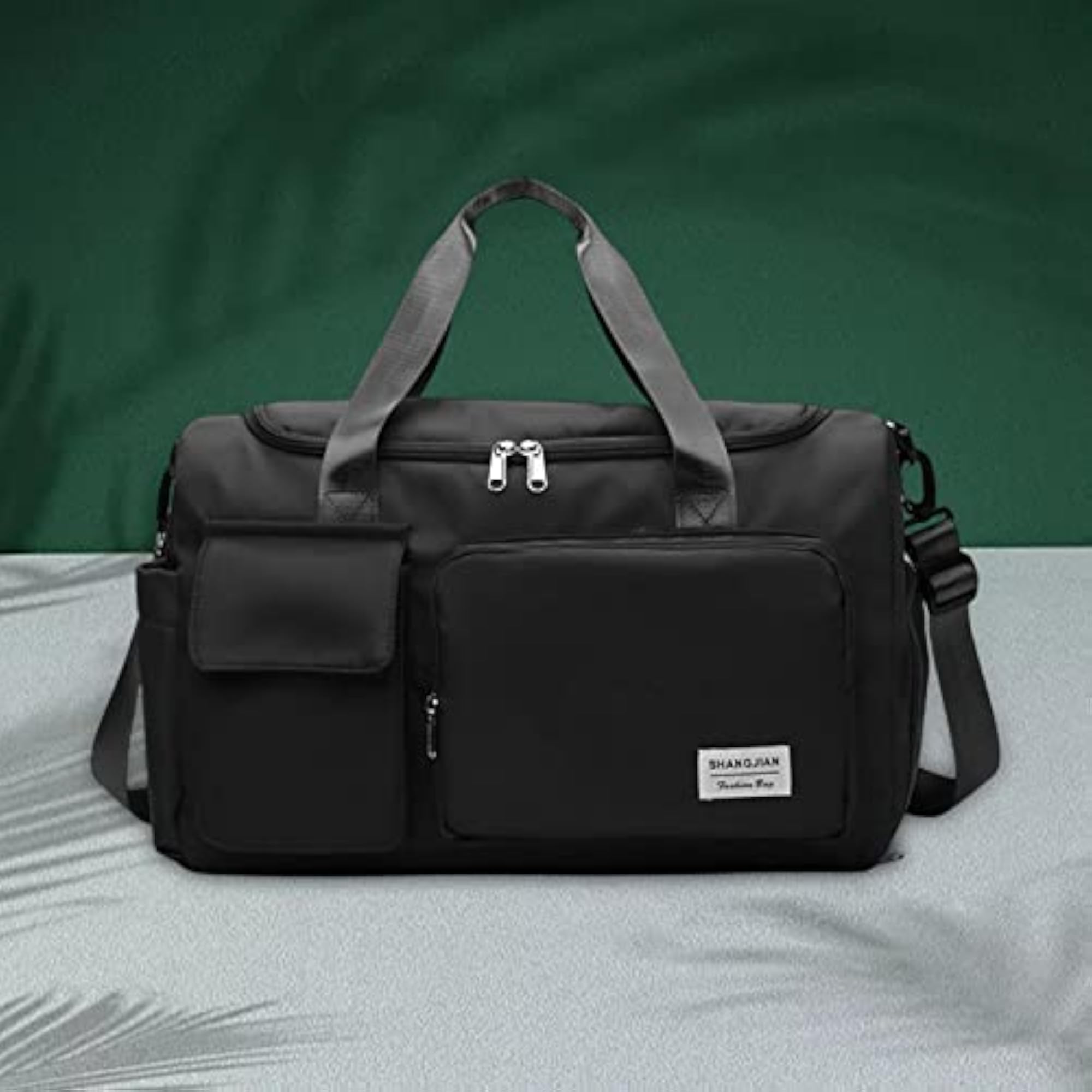 Waterproof Sports Duffel Tote Handbag, Black