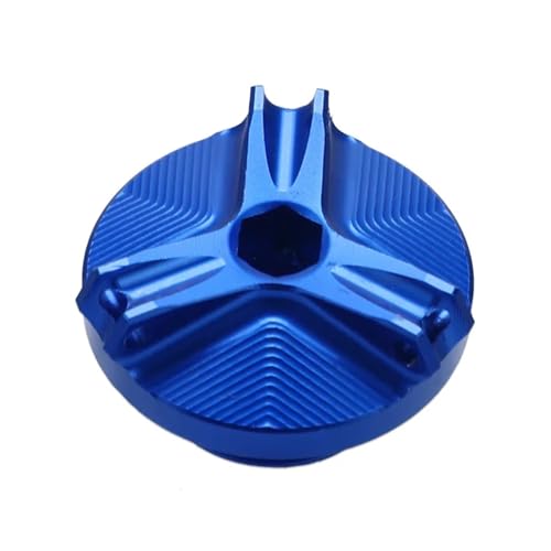 KCTAKXMRA Motorrad-Motoröl-Einfüllkappe, Schraube C für Yamaha Tricity125 Tricity 125 155 300 2018 2019 2020 2021 2022 2023 Motorölfilterbecher Motorölbecher Mutterschalen-Abdeckung (Blau)