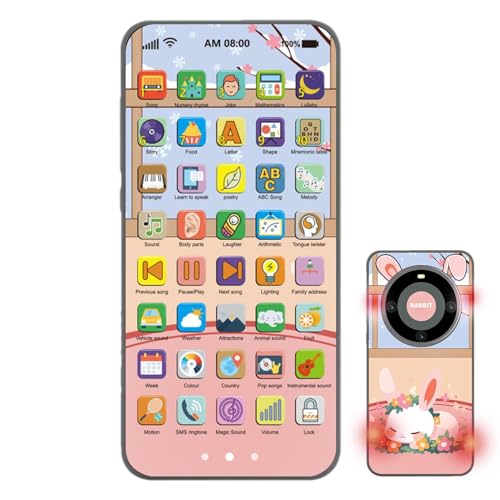 Kids Phone - Toys Smart Phone | 5.91x2.95 inchesMobile Toy, Simulation Mobile Phones Toys | Touch Screen Learning Game Mobiles P