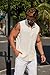 COOFANDY Mens Sleeveless Summer Shirts Beach Tank Tops Button Up Textured Tank Shirt for Vacation,Cream,M
