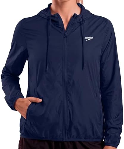 Jaqueta Esportiva Corta Vento Feminino com Bolso e Capuz Speedo