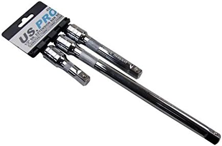 US PRO 3pc 1/2''dr Extension Bar Set 75, 125, 250mm Long 4141