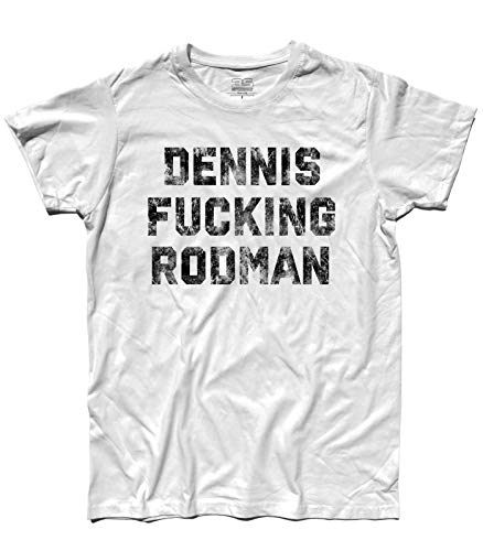 3styler T-Shirt Dennis F*** Rodman - Basketball Trikot - Linie Classic - 100% Baumwolle 185 Gr/Qm (XL, Weiß)