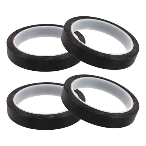 ELAYARD 4 Rolls Double-sided Anti-static Tape with Grid Construction, Self-adhesive Pet Material for Production Environments and Caution Labeling, Black Esd Protection Tape