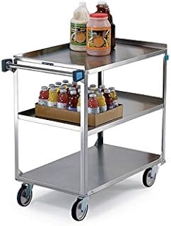 Lakeside 352 Banquet Truck Utility Cart, Stainless Steel, 3 Shelves, 500 lb. Capacity (Fully Assembled)