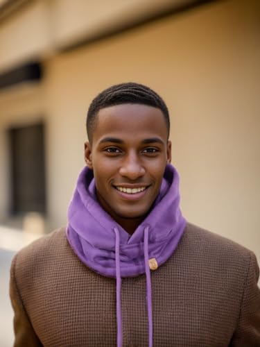 Unisex Sporty Snood Hat with drawstring Hood Scarf Neck Warmer Winter Balaclava Hood4