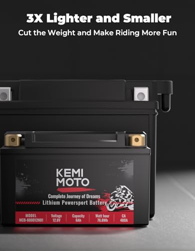 KEMIMOTO YTX14-BS Lithium Motorcycle Battery