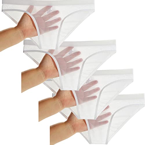 Men Underwear Jockstrap Transparent Stretchy Mini Bikini Thong Pouch