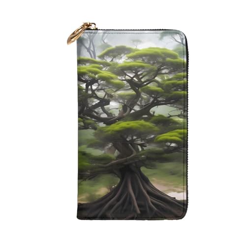 Leather Wallet - Stylish and Durable Wallet for Women with Multiple Compartments and Zipper Design The dense sycamore tree Picture2