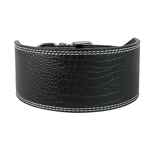 3 Inch Width Pu Leather Dog Collar Pet Collars Neck for 17-24" For Medium And Large Dogs