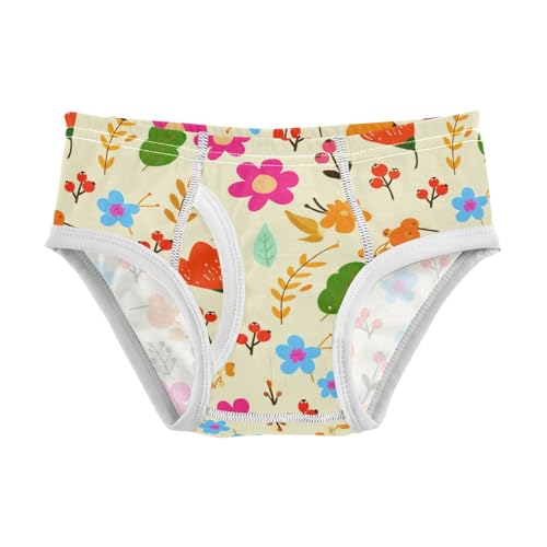 Flowers Floral Yellow Toddler Boy's Underwear 2T 2302226