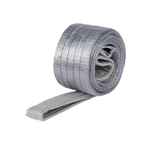 Industrial Crane Lifting Flat Eye Belt Trailer Rope Polyester Wear Resistant Hoisting Sling Bearing Weight(4 Ton Length 2m)