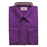 Elegant Men’s Button Down Purple Dress Shirt (Medium – 15/15.5 Neck; 34/35 Sleeves)