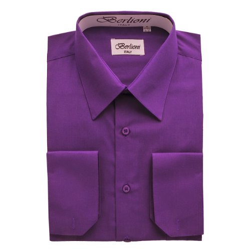 Elegant Men’s Button Down Purple Dress Shirt (XL – 17/17.5 Neck; 34/35 Sleeves)